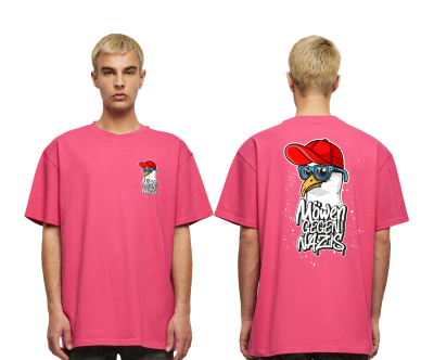 MÖWEN GEGEN NAZIS OVERSIZE SHIRT PINK
